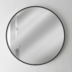 Pulcher Mood 1 PM1-100 - Ø100 cm Dugfrit spejl m/lys og lysstyring, Matsort 